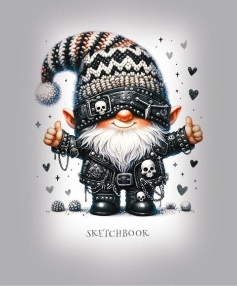 Szkicownik 148x105 24 stron 100g/m2 TW Gnom szary