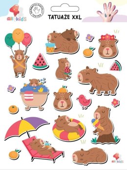 Tatuaże zmywalne dla dzieci Wypoczęta Kapibara XXL