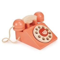 Telefon stacjonarny drewniany