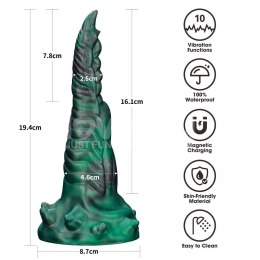 WIBRATOR SAVAGE CHARM DOUBLE-CLAW VIBRATING SILICONE DILDO 24-0584