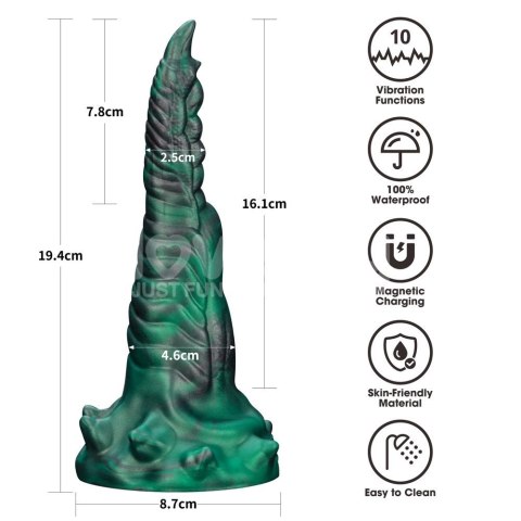 WIBRATOR SAVAGE CHARM DOUBLE-CLAW VIBRATING SILICONE DILDO 24-0584