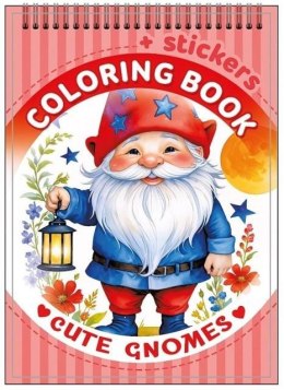 Kolorowanka 105x148 z naklejkami Gnomy