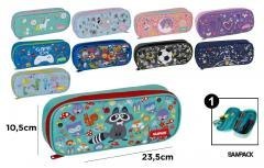 Piórnik z klapką i kieszonką wewnętrzną MIX