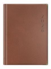 Terminarz 2026 B6 lux złocony brązowy