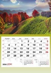 Kalendarz 2026 ścienny Jesień