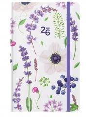 Kalendarz kieszonkowy 2026 Fioletowe kwiaty ALBI