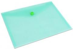 Teczka koperta A5 na zatrzask PP zielona