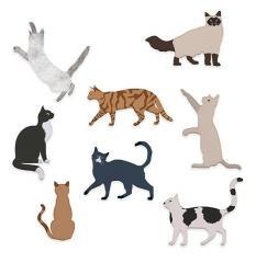 Zestaw wykrojników koty 8szt