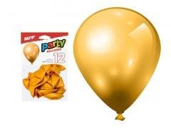 Balon dmuchany metal złoty 26cm 12szt