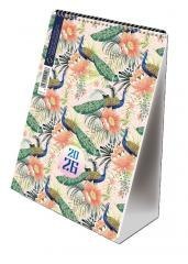 Kalendarz 2026 A5 pionowy ze spiralką pawie