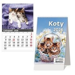 Kalendarz 2026 biurkowy pionowy miesięczny HELMA