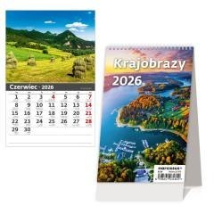 Kalendarz 2026 biurkowy pionowy miesięczny HELMA