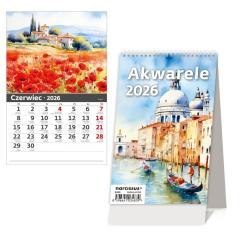 Kalendarz 2026 biurkowy pionowy miesięczny HELMA