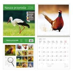 Kalendarz 2026 ścienny 30x30 Nasza przyroda HELMA