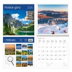 Kalendarz 2026 ścienny 30x30 Polskie góry HELMA