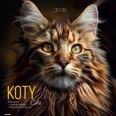 Kalendarz 2026 ścienny albumowy 30x30cm Koty