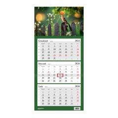 Kalendarz 2026 trójdzielny Ptak dudek HELMA