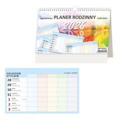 Kalendarz 2026 tygodniowy Planer Rodzinny HELMA