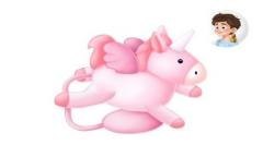 Maskotka na magnes Jednorożec