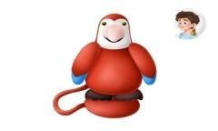 Maskotka na magnes Papuga