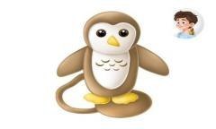 Maskotka na magnes Sowa