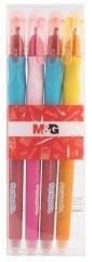 Długopis wymazyw. 0.7mm Ergo Girl nieb 4szt M&G