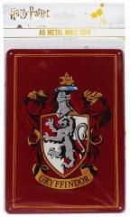 Harry Potter Tabliczka metalowa Herb Gryffindoru