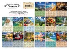 Kalendarz 2026 B1 plakatowy z listwą (15szt)