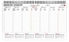 Kalendarz 2026 biurkowy tygodniowy poprzeczny