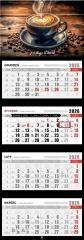 Kalendarz 2026 czterodzielny premium cappucino
