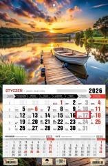 Kalendarz 2026 jednodzielny mazury