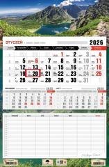 Kalendarz 2026 jednodzielny z planem zajęć Tatry