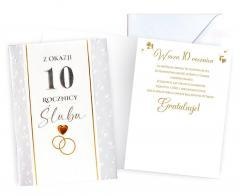 Karnet Rocznica ślubu 10