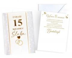 Karnet Rocznica ślubu 15