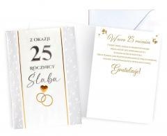 Karnet Rocznica ślubu 25