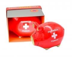 Skarbonka mała świnka Pierwsza pomoc