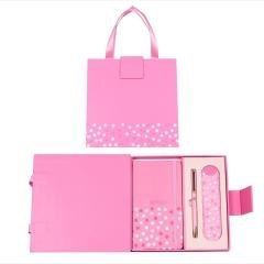 Długopis + notes Premium różowy