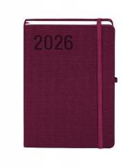 Kalendarz 2026 A5 Rubi bordowy DNS