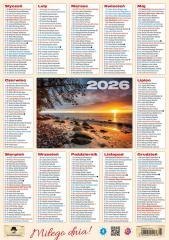 Kalendarz 2026 listkowy