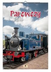 Kalendarz 2026 ścienny parowozy
