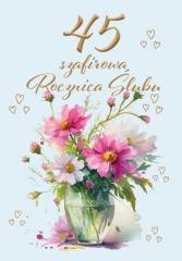 Kartka okolicznościowa Rocznica ślubu 45