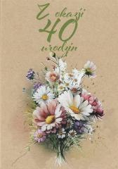 Kartka okolicznościowa Urodziny 40