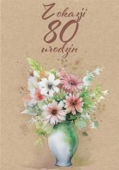 Kartka okolicznościowa Urodziny 80