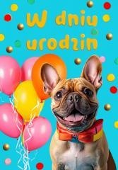 Kartka okolicznościowa W dniu urodzin pies
