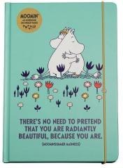 Muminki Notatnik A5 linia twardy z gumką Miłość