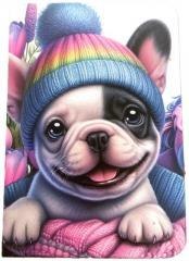 Notatnik ozdobny A7/48K gładki TW Piesek w czapce