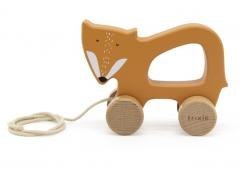 Drewniana zabawka do ciągnięcia Lis