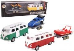 Samochód Van z przyczepą metal mix