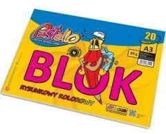 Blok rysunkowy A3 80g kolorowy 20 kartek