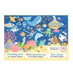 Blok rysunkowy A3/20K 90g Głębiny